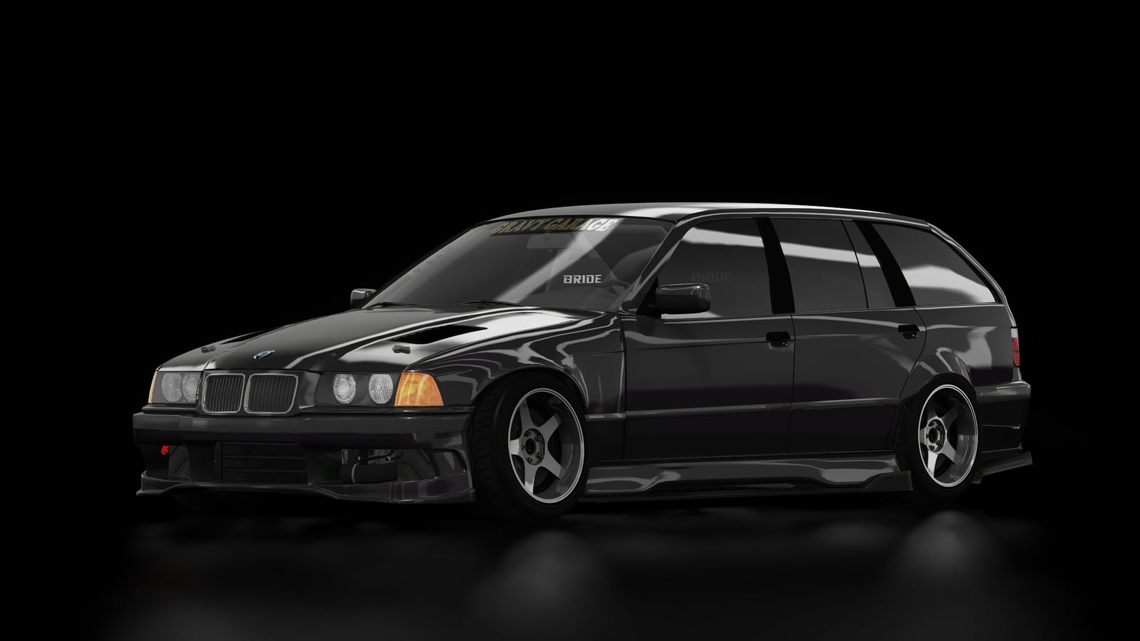 BMW E36 Touring GravyGarage Street Voilent Angle
