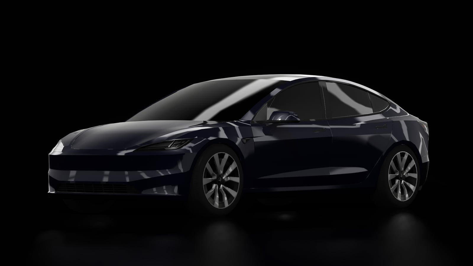 τraffic Tesla Model 3